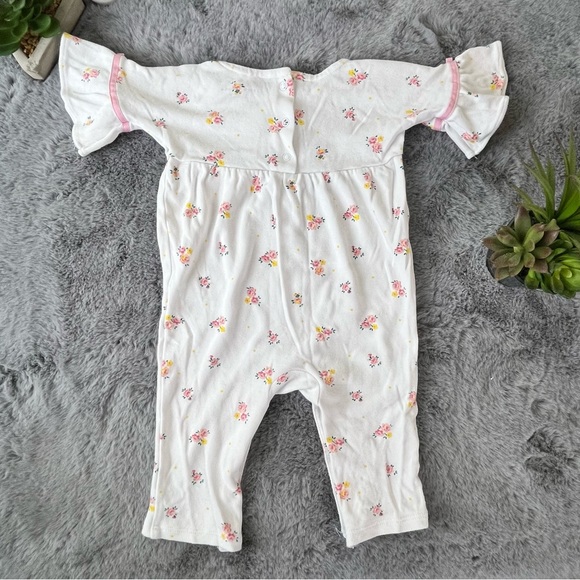 Janie and Jack Floral Print One-Piece with Bell Sleeves - Picture 4 of 9